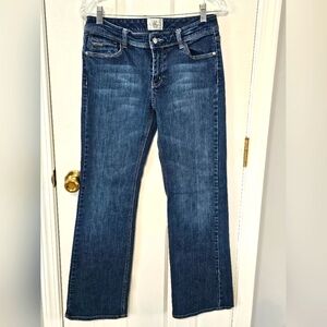 White House Black Market Boot Cut Blanc Blue Jeans Size 6S